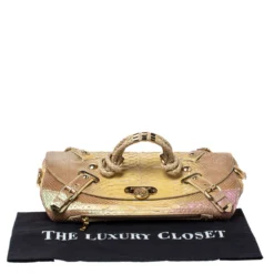 Versace Tricolor Glazed Python Canyon Top Handle Bag For Women 19 Versace Tricolor Glazed Python Canyon Top Handle Bag For Women -Versace Official Website luxury women versace used handbags p363318 006