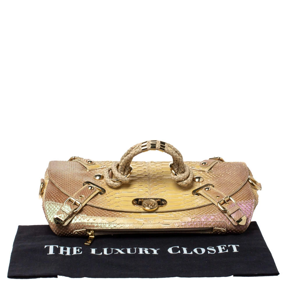 Versace Tricolor Glazed Python Canyon Top Handle Bag For Women 9 Versace Tricolor Glazed Python Canyon Top Handle Bag For Women - Image 9