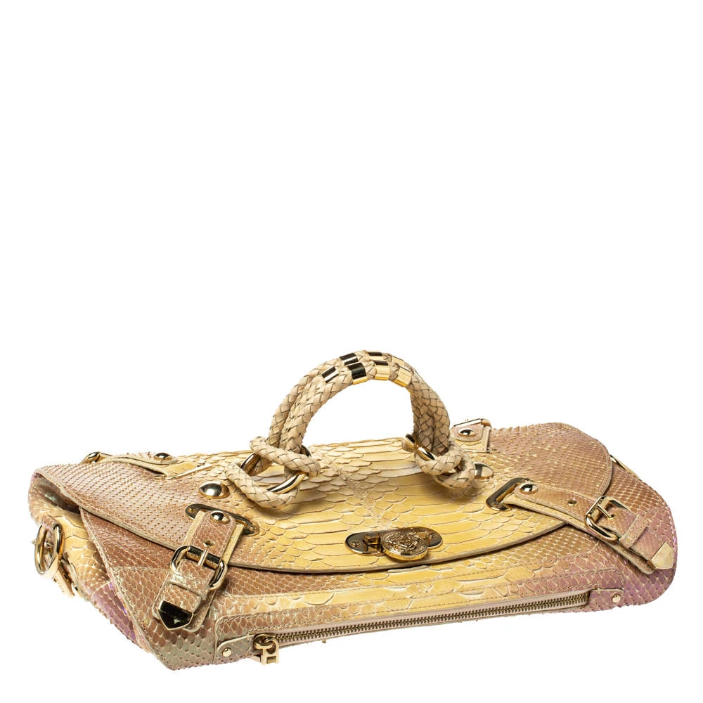 Versace Tricolor Glazed Python Canyon Top Handle Bag For Women 3 Versace Tricolor Glazed Python Canyon Top Handle Bag For Women - Image 3