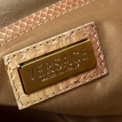 Versace Tricolor Glazed Python Canyon Top Handle Bag For Women 18 Versace Tricolor Glazed Python Canyon Top Handle Bag For Women -Versace Official Website luxury women versace used handbags p363318 011