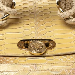 Versace Tricolor Glazed Python Canyon Top Handle Bag For Women 15 Versace Tricolor Glazed Python Canyon Top Handle Bag For Women -Versace Official Website luxury women versace used handbags p363318 012