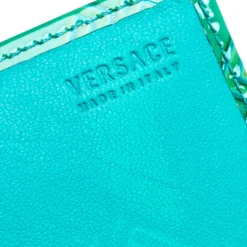 Versace Green Patent Leather Wallet On Chain For Women -Versace Official Website luxury women versace used handbags p364858 002