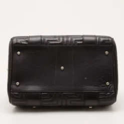 Versace Black Quilted 'Snap Out Of It' Satchel For Women -Versace Official Website luxury women versace used handbags p36876 005