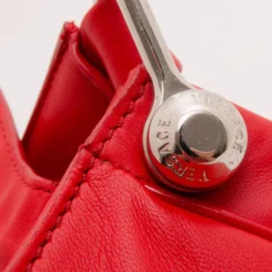 Versace Red Rounded Flap Shoulder Bag For Women -Versace Official Website luxury women versace used handbags p37221 0007