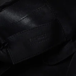 Versace Black Monogram Canvas And Leather Laptop Bag For Women -Versace Official Website luxury women versace used handbags p373271 002