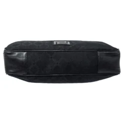 Versace Black Monogram Canvas And Leather Laptop Bag For Women -Versace Official Website luxury women versace used handbags p373271 006