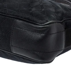 Versace Black Monogram Canvas And Leather Laptop Bag For Women -Versace Official Website luxury women versace used handbags p373271 008