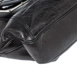 Versace Black Patent And Leather Hit Satchel For Women -Versace Official Website luxury women versace used handbags p373283 011