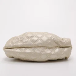 Versace Metallic Quilted Logo Leather Satchel For Women -Versace Official Website luxury women versace used handbags p37449 005