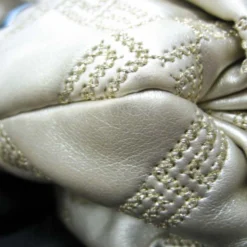 Versace Metallic Quilted Logo Leather Satchel For Women -Versace Official Website luxury women versace used handbags p37449 006