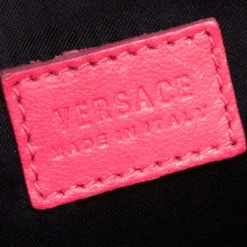 Versace Neon Pink Patent Leather Medusa Medallion Tote For Women -Versace Official Website luxury women versace used handbags p374974 008