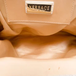Versace White Chinchilla Madonna Boston Bag For Women -Versace Official Website luxury women versace used handbags p37512 006