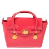 Versace Pink Patent Leather Medusa Medallion Tote For Women