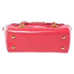 Versace Pink Patent Leather Medusa Medallion Tote For Women -Versace Official Website luxury women versace used handbags p375533 009