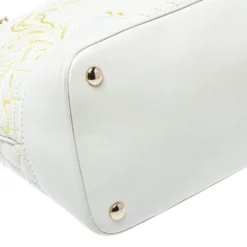 Versace White Barocco Quilted Leather Athena Vanitas Satchel For Women -Versace Official Website luxury women versace used handbags p375770 010