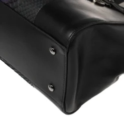 Versace Black Python And Leather Large Signature Tote For Women -Versace Official Website luxury women versace used handbags p377929 006