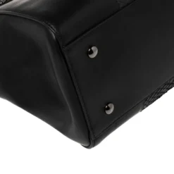 Versace Black Python And Leather Large Signature Tote For Women -Versace Official Website luxury women versace used handbags p377929 007