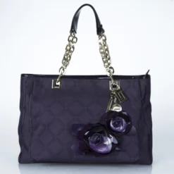 Versace Monogram Floral Tote For Women
