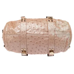 Versace Peach Ostrich Frame Satchel For Women -Versace Official Website luxury women versace used handbags p383854 010