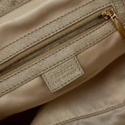 Versace Gold Patent And Ostrich Embossed Leather Chain Link Satchel For Women -Versace Official Website luxury women versace used handbags p383927 002