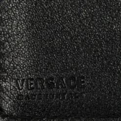Versace Black Leather Card Holder For Women -Versace Official Website luxury women versace used handbags p384001 003
