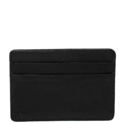 Versace Black Leather Card Holder For Women -Versace Official Website luxury women versace used handbags p384001 005
