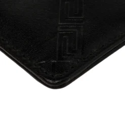 Versace Black Leather Card Holder For Women -Versace Official Website luxury women versace used handbags p384001 010