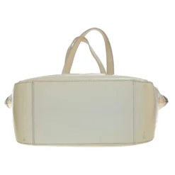 Versace Offf White/Silver Patent And Leather Hit Satchel For Women -Versace Official Website luxury women versace used handbags p386690 002