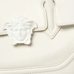 Versace White Leather Palazzo Empire Tote For Women -Versace Official Website luxury women versace used handbags p388780 015