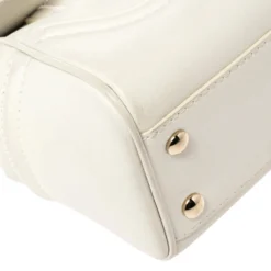 Versace White Leather Palazzo Empire Tote For Women -Versace Official Website luxury women versace used handbags p388780 016