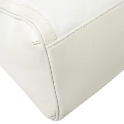 Versace White Leather Medusa Embossed Satchel For Women -Versace Official Website luxury women versace used handbags p389332 007