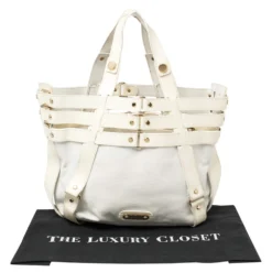 Versace White/Ivory Patent And Leather Cutout Tote For Women 35 Versace White/Ivory Patent And Leather Cutout Tote For Women -Versace Official Website luxury women versace used handbags p390069 001