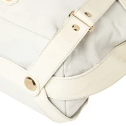Versace White/Ivory Patent And Leather Cutout Tote For Women 37 Versace White/Ivory Patent And Leather Cutout Tote For Women -Versace Official Website luxury women versace used handbags p390069 006