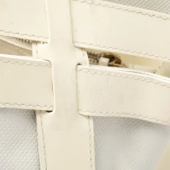 Versace White/Ivory Patent And Leather Cutout Tote For Women 23 Versace White/Ivory Patent And Leather Cutout Tote For Women -Versace Official Website luxury women versace used handbags p390069 008