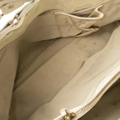 Versace White/Ivory Patent And Leather Cutout Tote For Women 33 Versace White/Ivory Patent And Leather Cutout Tote For Women -Versace Official Website luxury women versace used handbags p390069 012