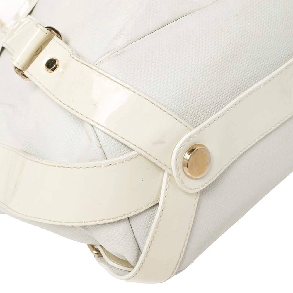 Versace White/Ivory Patent And Leather Cutout Tote For Women 18 Versace White/Ivory Patent And Leather Cutout Tote For Women - Image 18