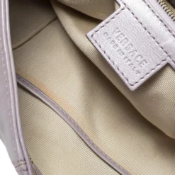 Versace Lilac Leather Medusa Embossed Hobo For Women -Versace Official Website luxury women versace used handbags p390072 009