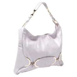 Versace Lilac Leather Medusa Embossed Hobo For Women -Versace Official Website luxury women versace used handbags p390072 012