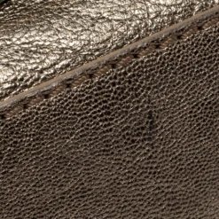 Versace Metallic Bronze Leather Pocket Shoulder Bag For Women -Versace Official Website luxury women versace used handbags p392611 015