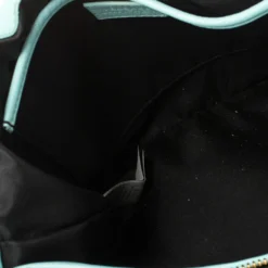 Versace Turquoise Quilted Leather Vanitas Chain Shoulder Bag For Women -Versace Official Website luxury women versace used handbags p394893 004