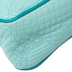 Versace Turquoise Quilted Leather Vanitas Chain Shoulder Bag For Women -Versace Official Website luxury women versace used handbags p394893 010