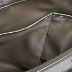 Versace Silver Snakeskin Snap Out Of It Satchel For Women -Versace Official Website luxury women versace used handbags p395057 006