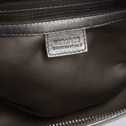 Versace Silver Snakeskin Snap Out Of It Satchel For Women -Versace Official Website luxury women versace used handbags p395057 009