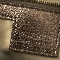 Versace Metallic Leather Stripped Hobo For Women -Versace Official Website luxury women versace used handbags p395319 005