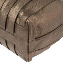 Versace Metallic Leather Stripped Hobo For Women -Versace Official Website luxury women versace used handbags p395319 008