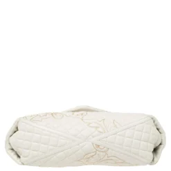 Versace White Quilted Leather Embroidered Barocco Shoulder Bag For Women -Versace Official Website luxury women versace used handbags p396323 003