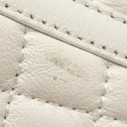 Versace White Quilted Leather Embroidered Barocco Shoulder Bag For Women -Versace Official Website luxury women versace used handbags p396323 012