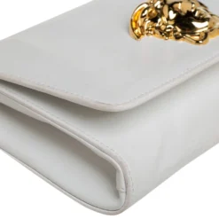 Versace White Leather Medusa Sultan Shoulder Bag For Women 20 Versace White Leather Medusa Sultan Shoulder Bag For Women -Versace Official Website luxury women versace used handbags p398822 006
