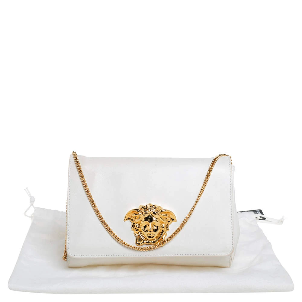 Versace White Leather Medusa Sultan Shoulder Bag For Women 9 Versace White Leather Medusa Sultan Shoulder Bag For Women - Image 9