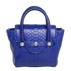 Versace Royal Blue Python Mini Medusa Tote For Women -Versace Official Website luxury women versace used handbags p398842 006